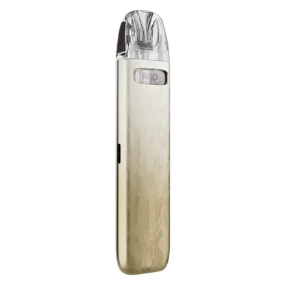 Uwell Caliburn G4 Mini Pod Kit in Champagne Gold – sleek pod vape kit with 1100mAh built-in battery, 2ml refillable pods, designed for both MTL and RDTL vaping.