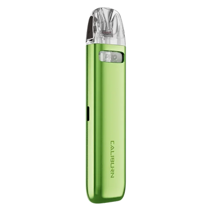 Uwell Caliburn G4 Mini Pod Kit in Grass Green – sleek pod vape kit with 1100mAh built-in battery, 2ml refillable pods, designed for both MTL and RDTL vaping.