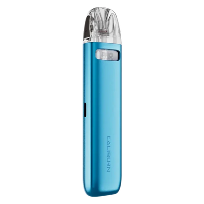 Uwell Caliburn G4 Mini Pod Kit in Lake Blue – sleek pod vape kit with 1100mAh built-in battery, 2ml refillable pods, designed for both MTL and RDTL vaping.