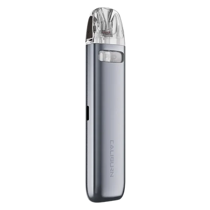 Uwell Caliburn G4 Mini Pod Kit in Slate Grey – sleek pod vape kit with 1100mAh built-in battery, 2ml refillable pods, designed for both MTL and RDTL vaping.