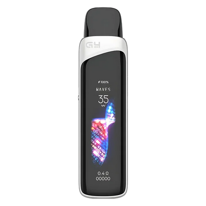 Uwell Caliburn G4 Pro Pod Kit in Frost White – advanced pod system with 1000mAh built-in battery, 2ml refillable pods, OLED display, and airflow control for MTL and RDTL vaping.