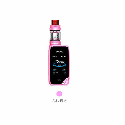 Smok X Priv kit 225W with TFV12 Prince tank in Prism Auto Pink, combining high power and stylish design for advanced vaping.