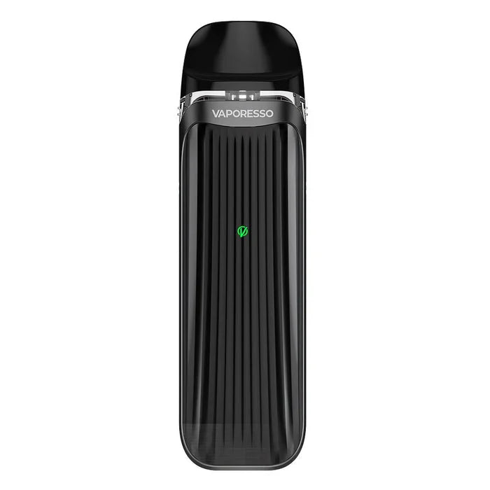 Vaporesso Luxe QS Pod Kit in Black – compact pod vape kit with 1000mAh battery, 2ml refillable pods, and stylish design.