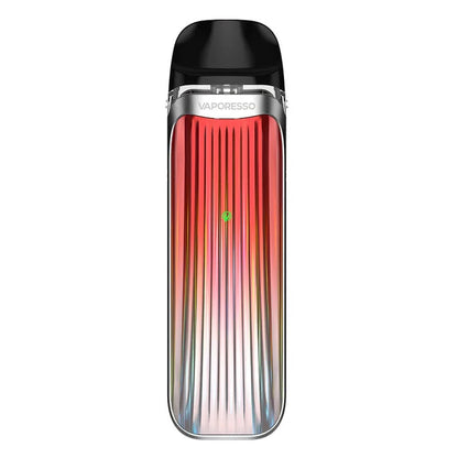 Vaporesso Luxe QS Pod Kit in Flame Red – compact pod vape kit with 1000mAh battery, 2ml refillable pods, and stylish design.