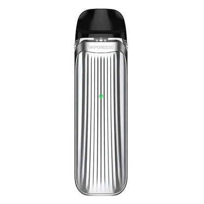 Vaporesso Luxe QS Pod Kit in Silver – compact pod vape kit with 1000mAh battery, 2ml refillable pods, and stylish design.