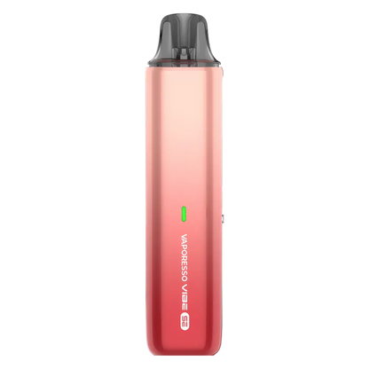 Vaporesso Vibe SE Pod Kit in Strawberry Red – minimalist and portable vape device with a smooth black finish, easy-to-use design, and consistent performance.