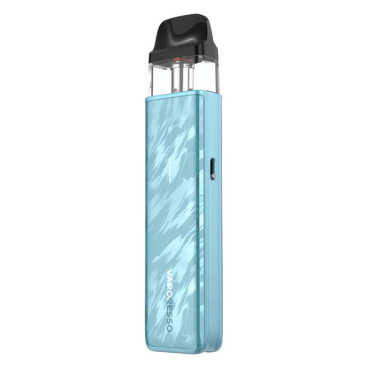 Vaporesso XROS 5 Mini Pod Kit in Flowing Blue – ultra-compact vape device with sleek design, reliable performance, and smooth draw activation.