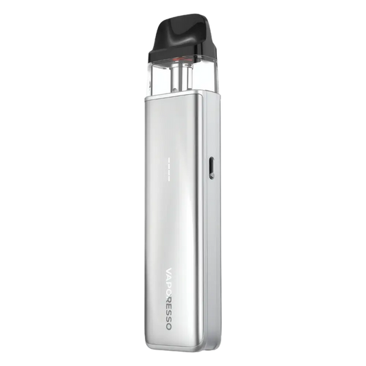 Vaporesso XROS 5 Mini Pod Kit in Titanium Silver – ultra-compact vape device with sleek design, reliable performance, and smooth draw activation.
