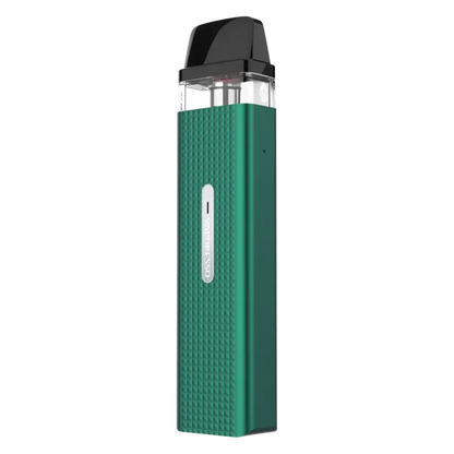 Vaporesso XROS Mini Vape Pod Kit in Forest Green – compact and stylish pod system with a sleek black finish, 1000mAh battery, fixed airflow for consistent MTL draws, and SSS leak-resistant technology for mess-free vaping.