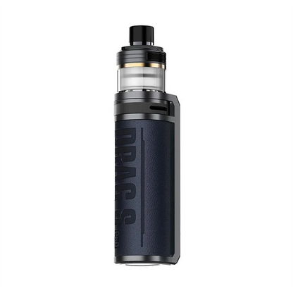 VooPoo Drag S Pro Pod Vape Kit in Sapphire Blue – high-performance vape device with a bold leather finish, advanced GENE.FAN 3.0 chipset, and adjustable airflow control.
