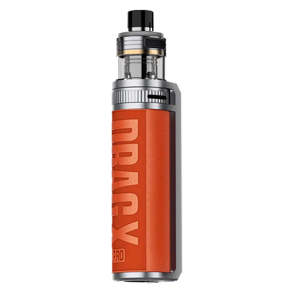 VooPoo Drag X Pro Pod Vape Kit in California Orange – high-performance vape device with a bold leather-textured finish, advanced chipset, and precise airflow control.