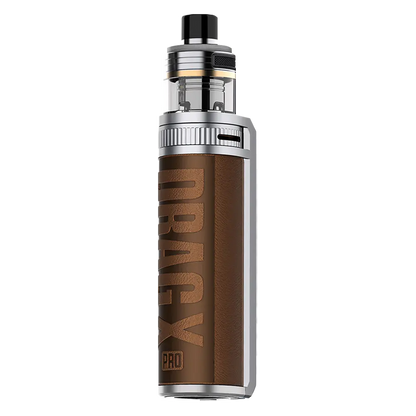 VooPoo Drag X Pro Pod Vape Kit in Sahara Brown – high-performance vape device with a bold leather-textured finish, advanced chipset, and precise airflow control.