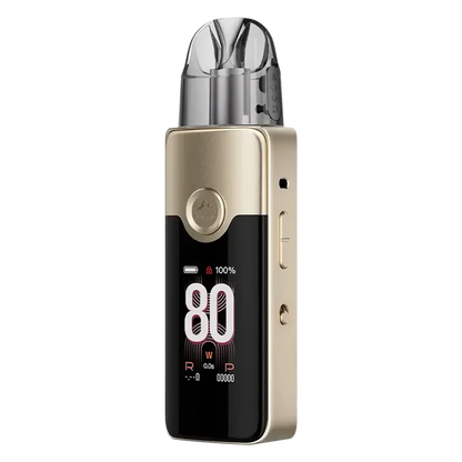 Voopoo Vinci E80 Pod Kit in Gold – sleek pod vape device with adjustable wattage, refillable pods, and long-lasting battery.