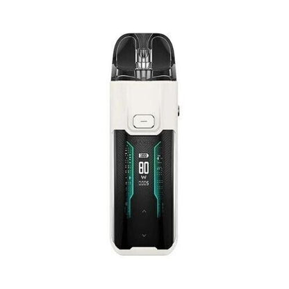 Vaporesso Luxe XR Max Pod Kit in White – high-performance pod system with a 2800mAh built-in battery, COREX heating tech, and adjustable wattage for powerful DTL and MTL vaping.